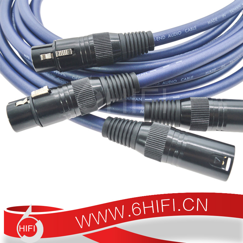 臺灣 MPS SGP-201XLR 磷青銅鍍金3μ插頭 6N無氧銅鍍銀 HiFi信號平衡線【全新行貨】