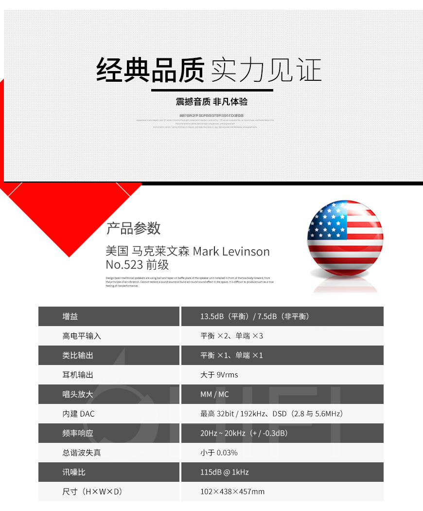 Mark Levinson No.523 前級,馬克萊文森 No.523 前級,Mark Levinson 前級