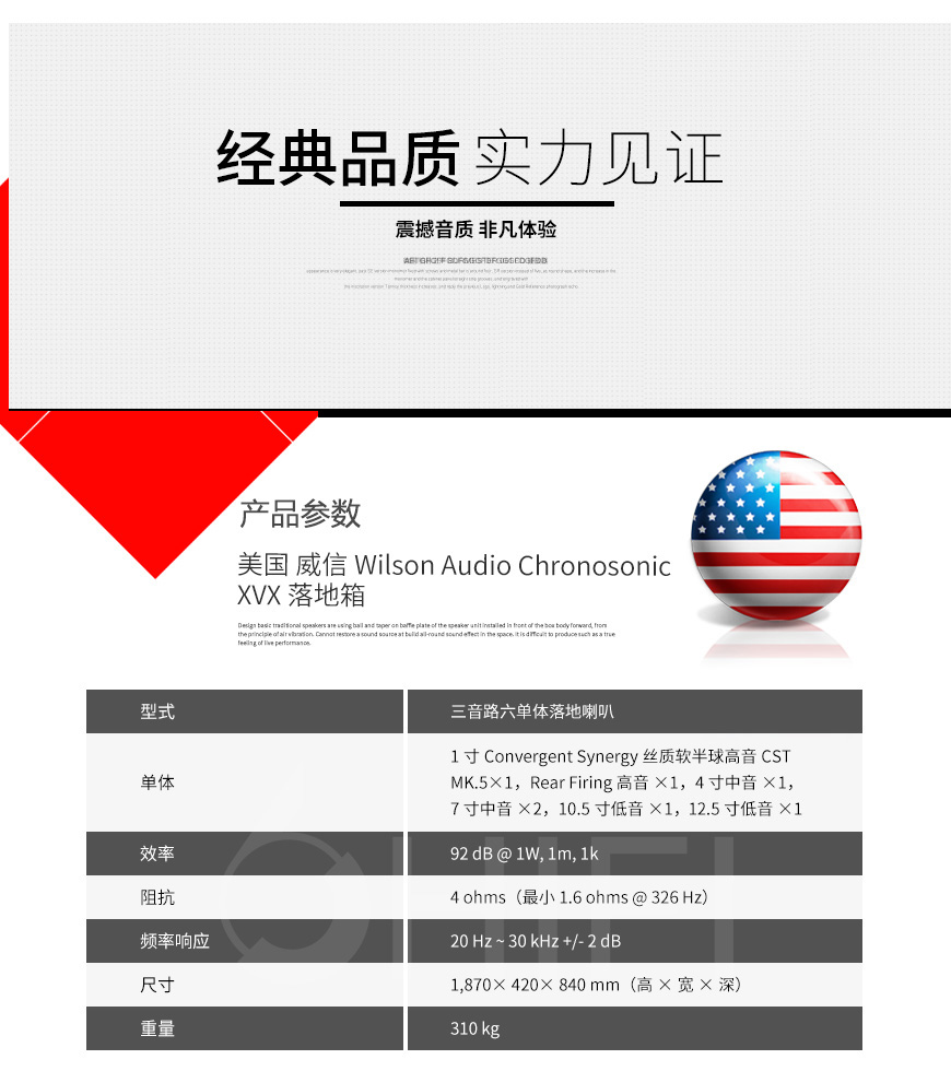 美國 威信 Wilson Audio Chronosonic XVX 落地箱,威信 Chronosonic XVX 落地箱,美國 Chronosonic XVX,美國 威信