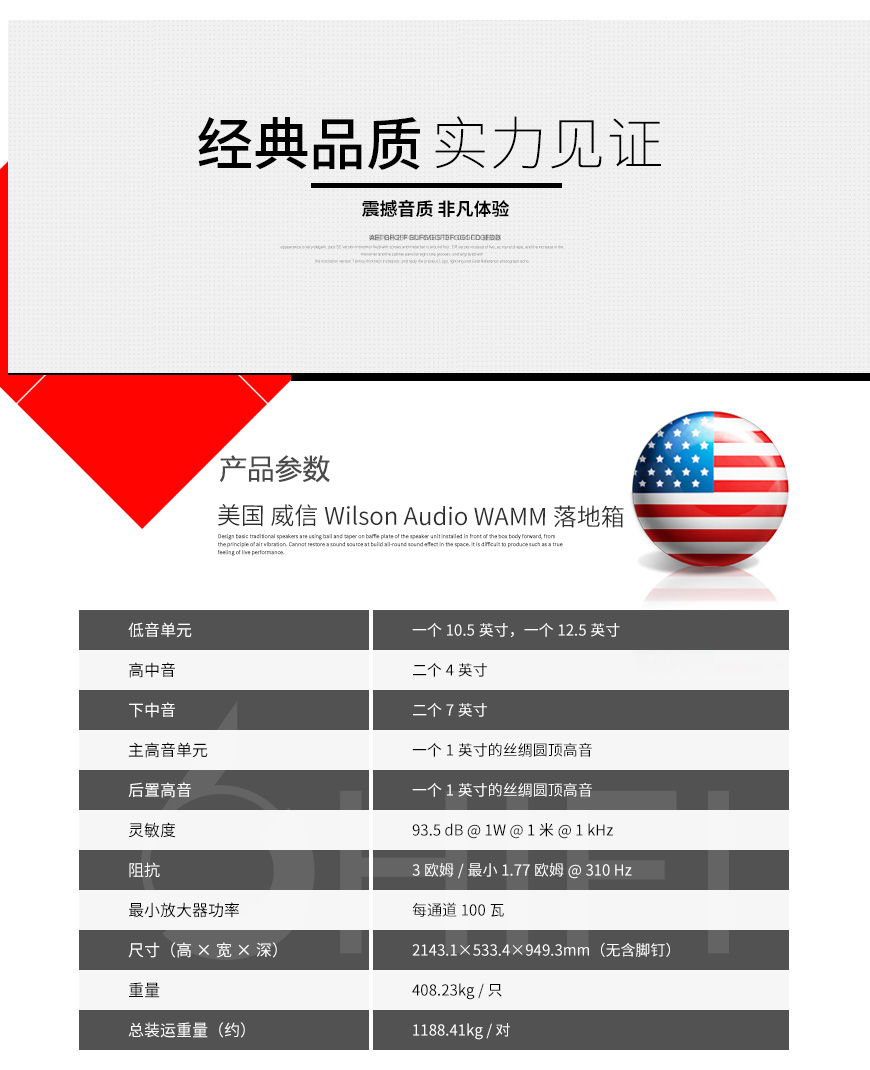 美國 威信 Wilson Audio WAMM 落地箱,威信 WAMM 落地箱,美國 Wilson Audio WAMM,美國 威信
