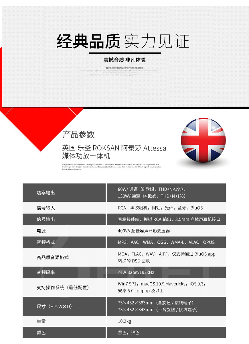 英國,樂圣,ROKSAN,Attessa,阿泰莎,流媒體,功放一體機,功放,一體機,Attessa 阿泰莎
