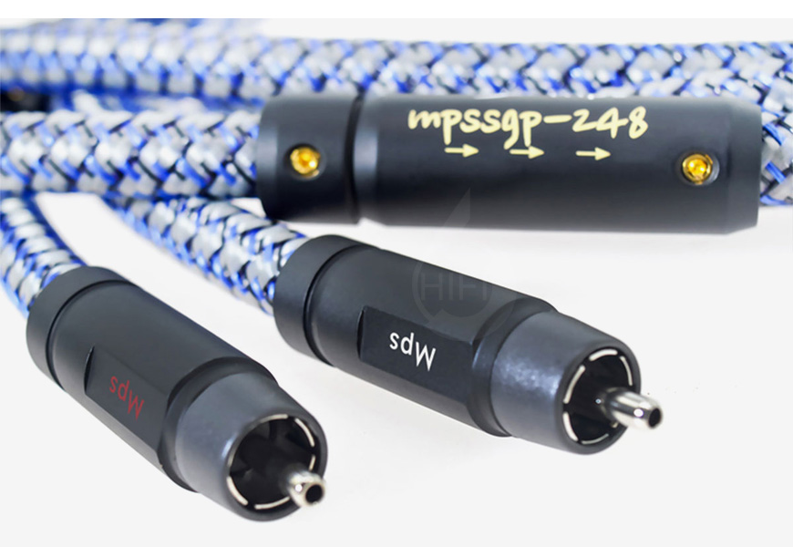 臺灣,MPS,SGP-248R,紫銅鍍銠,3μ插頭,6N單晶方芯銅,鍍銀線