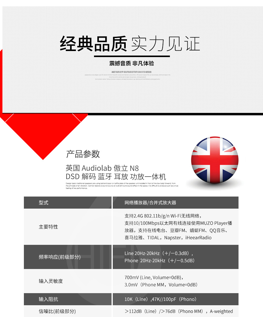 英國,Audiolab,傲立,N8,DSD解碼,DSD,解碼,藍牙,耳放,唱放,功放,一體機